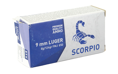 STV Technology S9MM124F Scorpio 9MM 124 Grain FMJ Ammo 50 Rounds - View 3