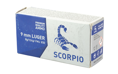 STV Technology S9MM124F Scorpio 9MM 124 Grain FMJ Ammo 50 Rounds - View 4