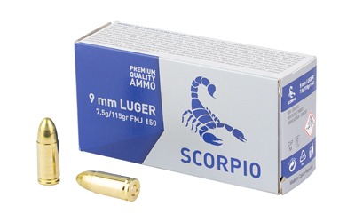 STV Technology Scorpio 9mm 115 Grain 50rd Full Metal Jacket Ammo (S9MM115F) - View 2