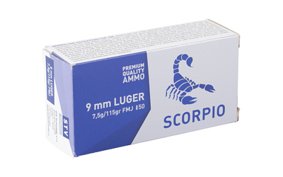 STV Technology Scorpio 9mm 115 Grain 50rd Full Metal Jacket Ammo (S9MM115F) - View 3