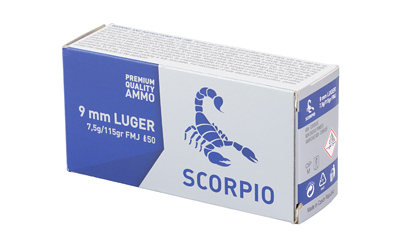 STV Technology Scorpio 9mm 115 Grain 50rd Full Metal Jacket Ammo (S9MM115F) - View 4
