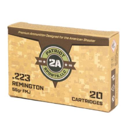 Patriot Sports Rifle Ammunition .223 Rem 55gr FMJ 3280 fps 20/ct - View 2