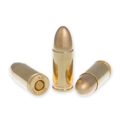 Patriot Sports Brass Case Handgun Ammunition 9mm Luger 124gr FMJ 1148 fps 50/ct - View 2