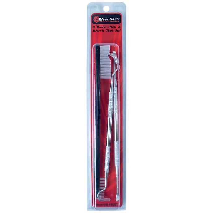 KleenBore KB-PBSET Cleaning Tool Kit 3-Piece Nylon Brush Stainless Steel Pi - View 2