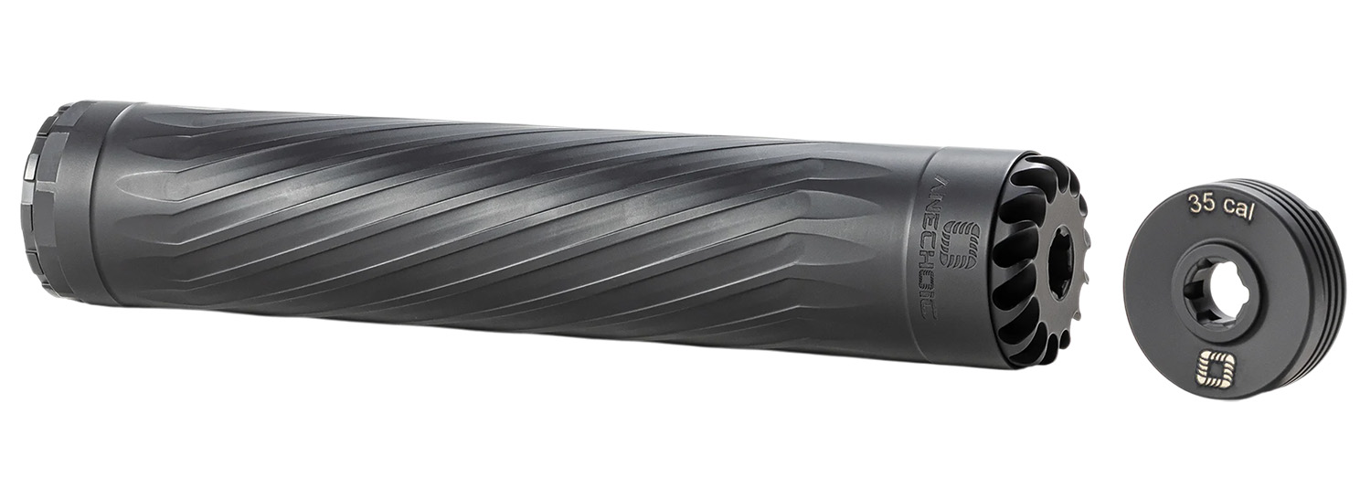 Anechoic X35LB Titanium Suppressor 9mm/.338 Lapua 1/2"x28 Black - View 2