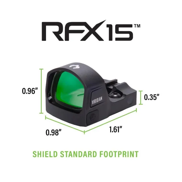 Viridian RFX15 3MOA Green Dot Sight Flat Dark Earth 17x24mm 17MM X 24MM - View 2
