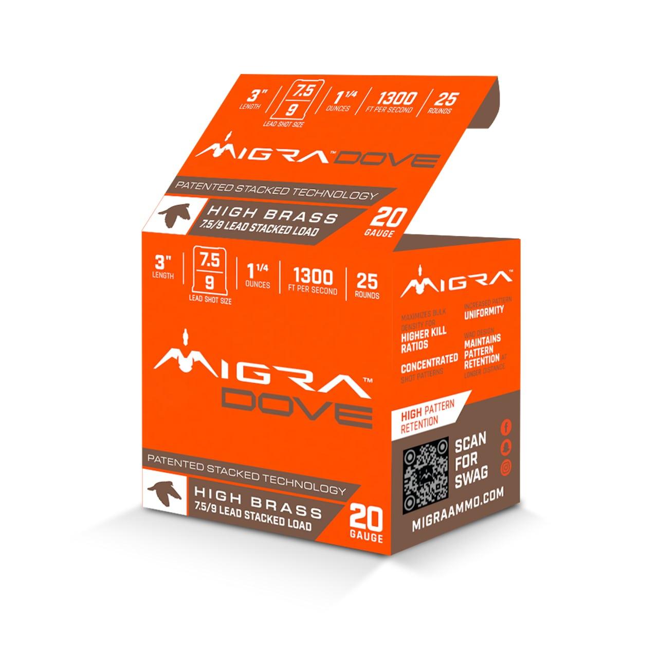 Migra M20UD759 Dove 20GA 3" 1.25oz 7.5/9 Shot 1300fps 25 Rounds - View 2