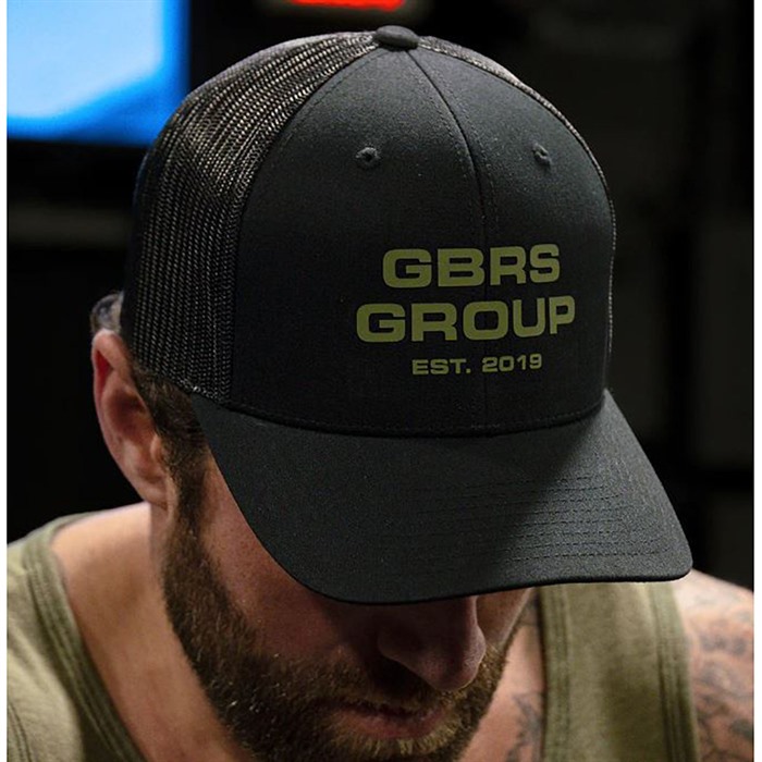 GBRS Group Instructor Trucker Hat Black Green Adjustable Fit - View 2
