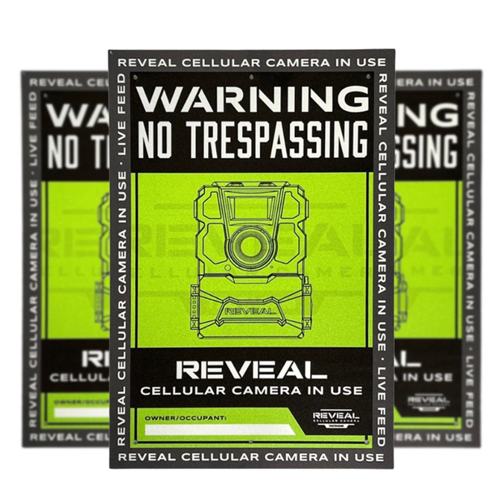 Tactacam No Trespassing Sign Durable Plastic High Visibility S1 - View 2