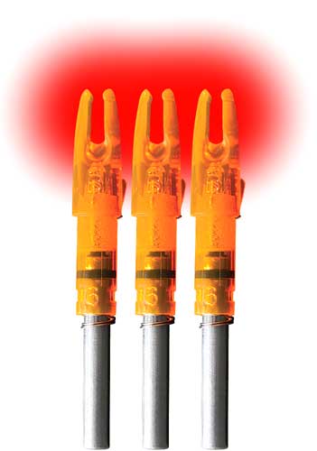 Lumenok Lighted Nock HD Orange Gold Tip 3 pk. Model: GT3 - View 2