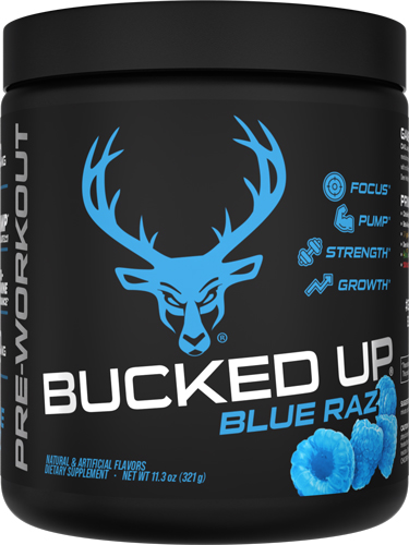 Bucked Up Pre-Workout Blue Raz 30 Serving Tub - View 2