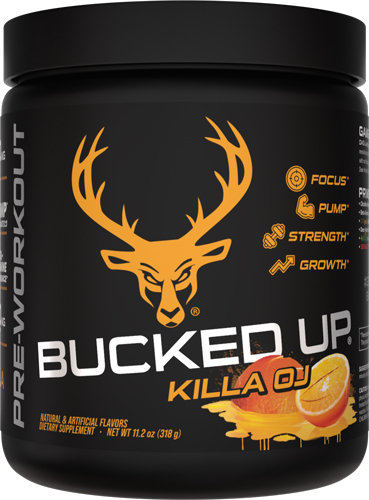 Bucked Up Pre-Workout Killa OJ 30 Serving Tub - View 2