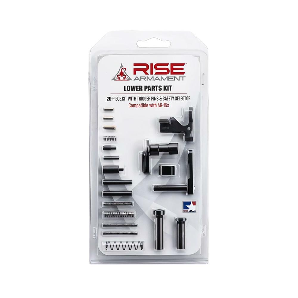 RISE Armament Black AR-15 Lower Parts Kit - Minus Trigger - View 2