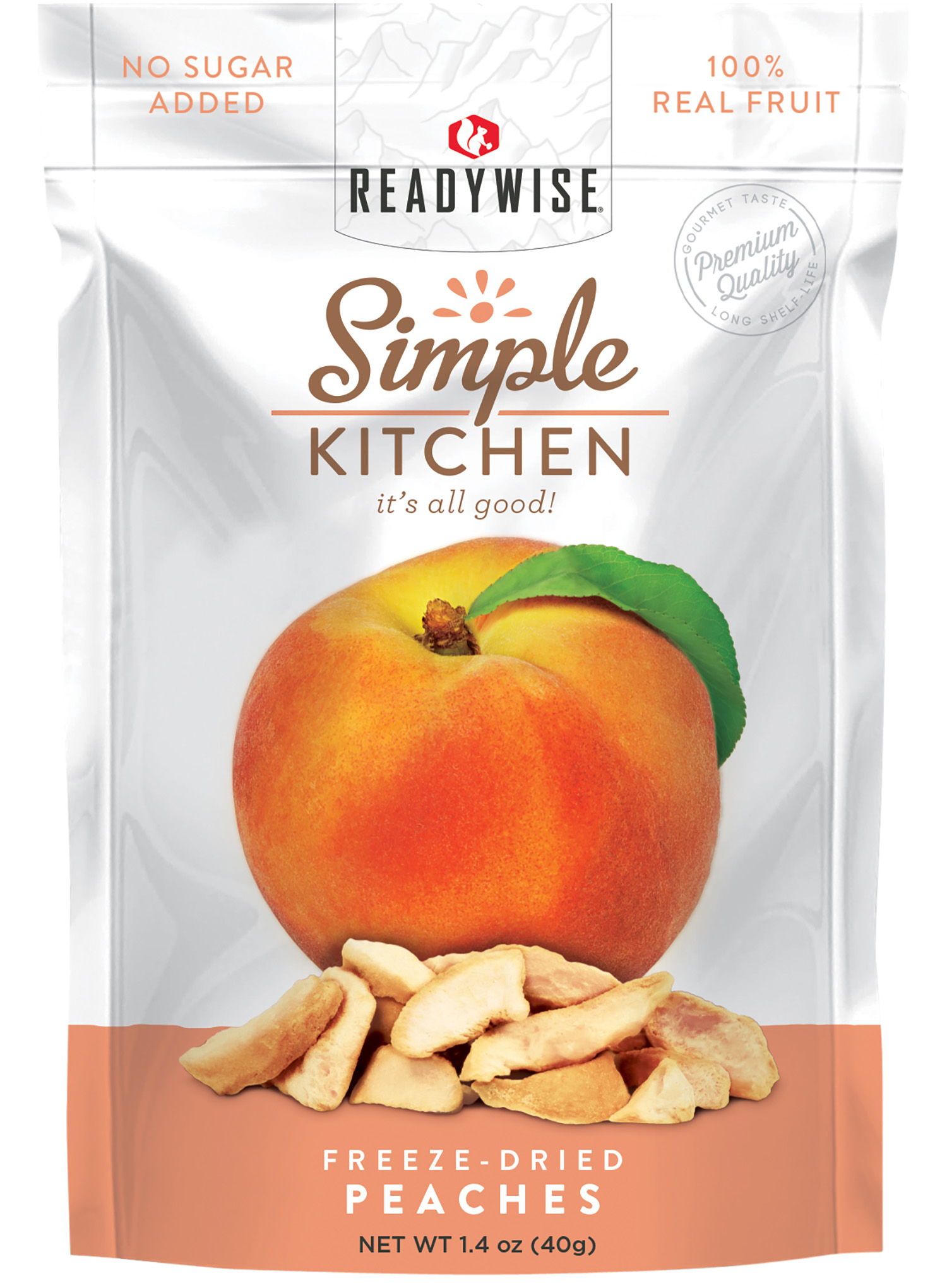 ReadyWise SK05008 Simple Kitchen Freeze-Dried Peaches 6-Pack Pouches - View 2