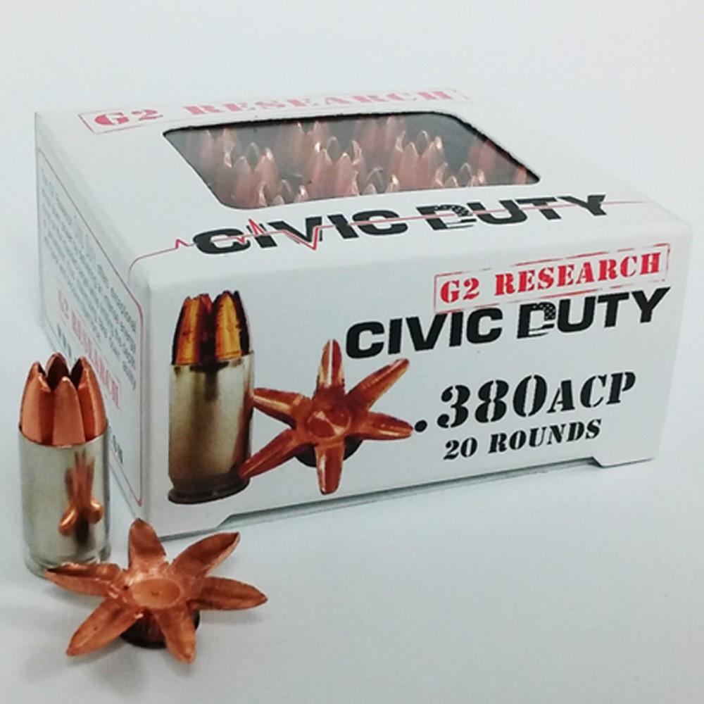 G2 Research G00621 Civic Duty 380ACP 64gr Copper Expansion Projectile 20 - View 2