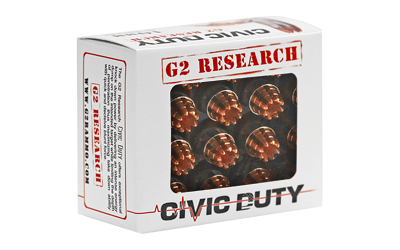 G2 Research G00622 Civic Duty 10mm Ammo 122gr Solid Copper HP 20 Rounds - View 3