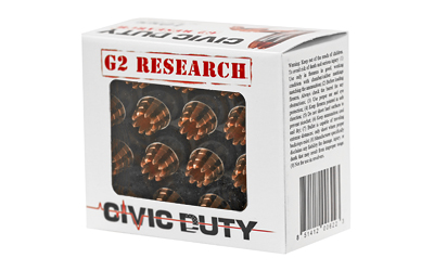 G2 Research G00622 Civic Duty 10mm Ammo 122gr Solid Copper HP 20 Rounds - View 4