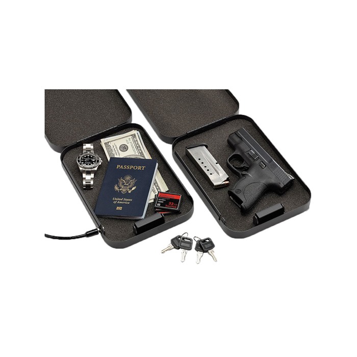 SnapSafe 75201 Lock Box Large Keyed 9.5"x6.5"x1.75" Black 2-Pack - View 2