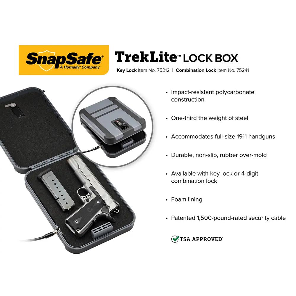 Hornady Snapsafe Treklite Lock Box With Tsa Combination Lock XL (75241) - View 2