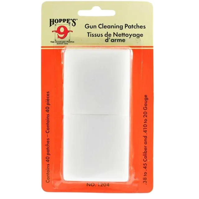 Hoppe's Gun Cleaning Patches #5 12 / 16 Gauge Synthetic 25 Per Pack - View 2
