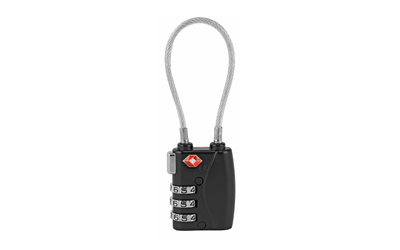 FSDC Lock Black TSA Lock w/Steel Cable - View 3