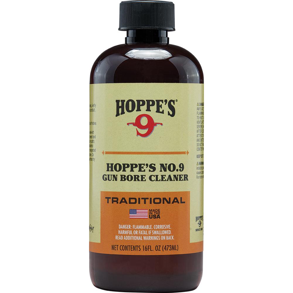 Hoppe's 916 No. 9 Bore Cleaner Removes Carbon, Powder & Lead Fouling Child Proof Cap 1 Pint (16 OZ) Bottle 10 Per Pack - View 2