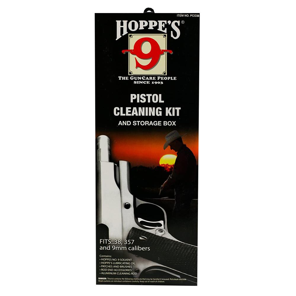 Hoppe's PCO38 Pistol Cleaning Kit 38 / 357 / 9mm Cal Includes Storage Box - View 2