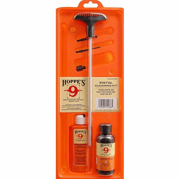 Hoppe's Pistol Cleaning Kit - Aluminum Rod, Bore Cleaner, Lubricating Oil, Patches, Accessories - View 2