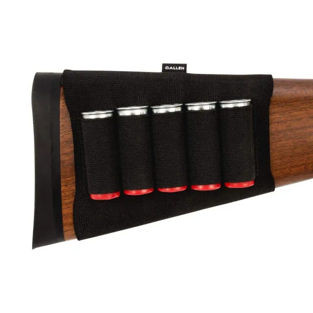 Allen 205 Shotgun Shell Holder Black Elastic 5 Round Buttstock Mount - View 2