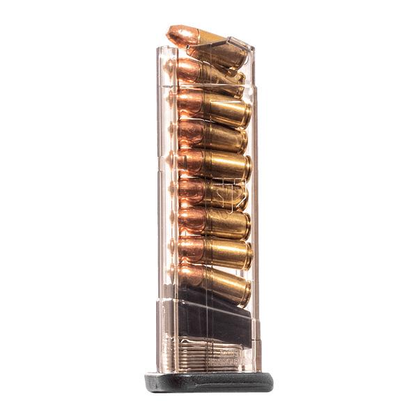 ETS SW9SHD9 9mm 9rd Magazine for S&W M&P Shield Translucent Polymer - View 2