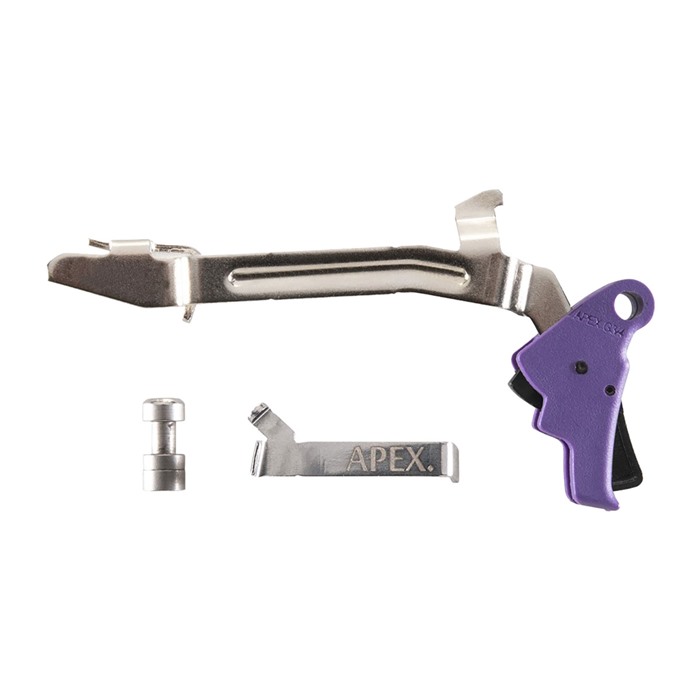 Apex Tactical 102P165 Trigger for Glock Gen3-4, Purple, Drop-In, Polymer - View 2