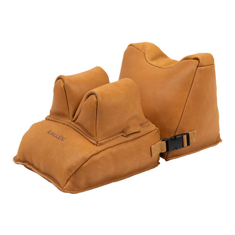 Allen 15125 Longmont Leather Shooting Rest Combo Front & Rear Brown - View 2