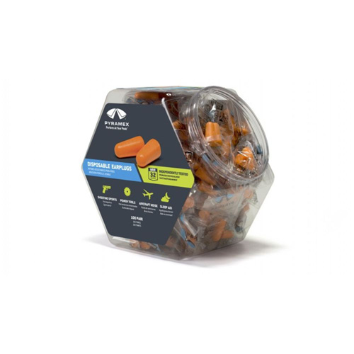 Pyramex PYDP1000BN Disposable Foam Earplugs 32 dB Orange 100 Pairs - View 2