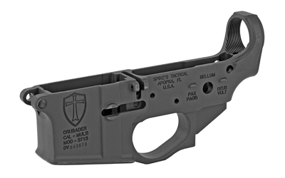 Spikes STLS022 Crusader Stripped Lower Receiver Multi-Caliber 7075-T6 Black - View 3