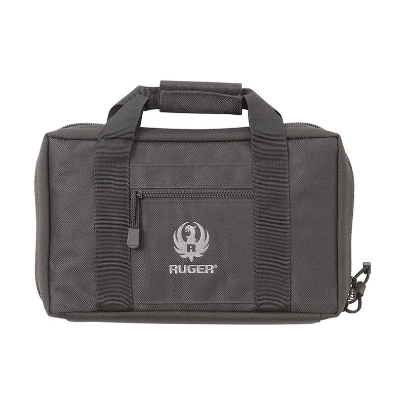 Allen Company Ruger Double Handgun Case - Black, Rugged Endura Fabric, Internal Mag Holders, Zip Closed Padded Handgun Pockets, MOLLE Loops, 12.5" x 8" - View 2
