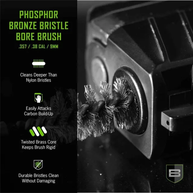 Breakthrough Clean BT-357/38/9PBBB Phosphorus Bronze Bore Brush #8-32 9mm - View 2