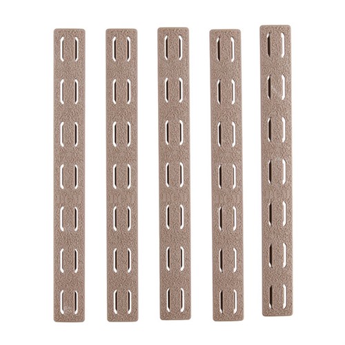 BCM KMRRPFDE5 KeyMod Rail Panel Kit AR-15 Flat Dark Earth Polymer 5 Pack - View 2