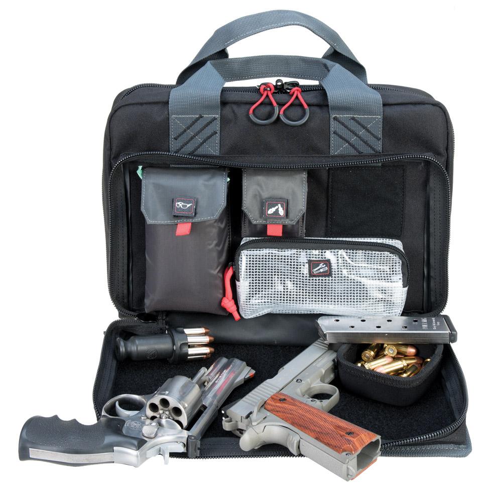 G Outdoors GPS-1310PC Quad Pistol Case Black, 4 Handguns, Mag Storage - View 2