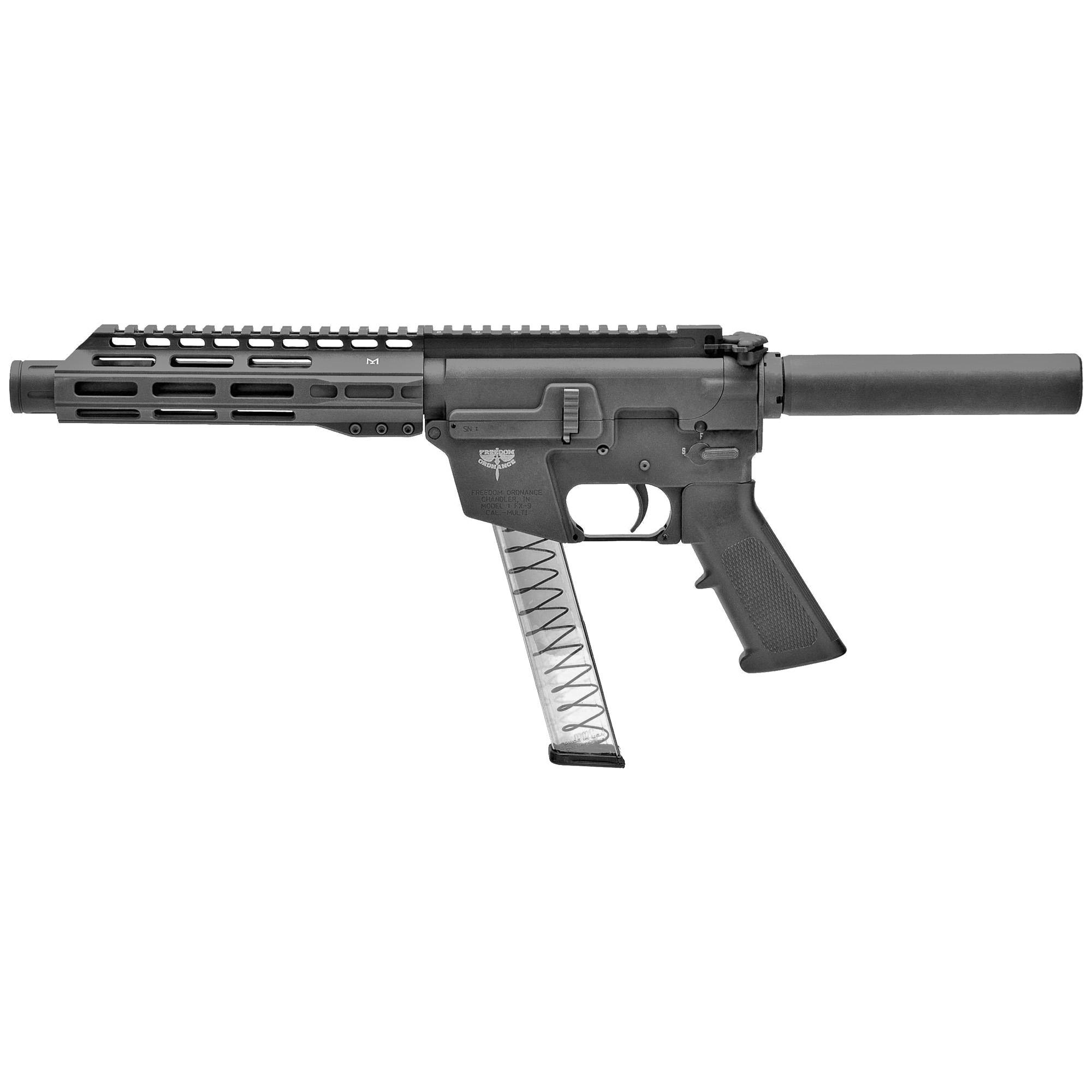 Freedom Ordnance FX9P8 9mm 8.25" 33+1 Black Anodized Pistol Brace - View 2