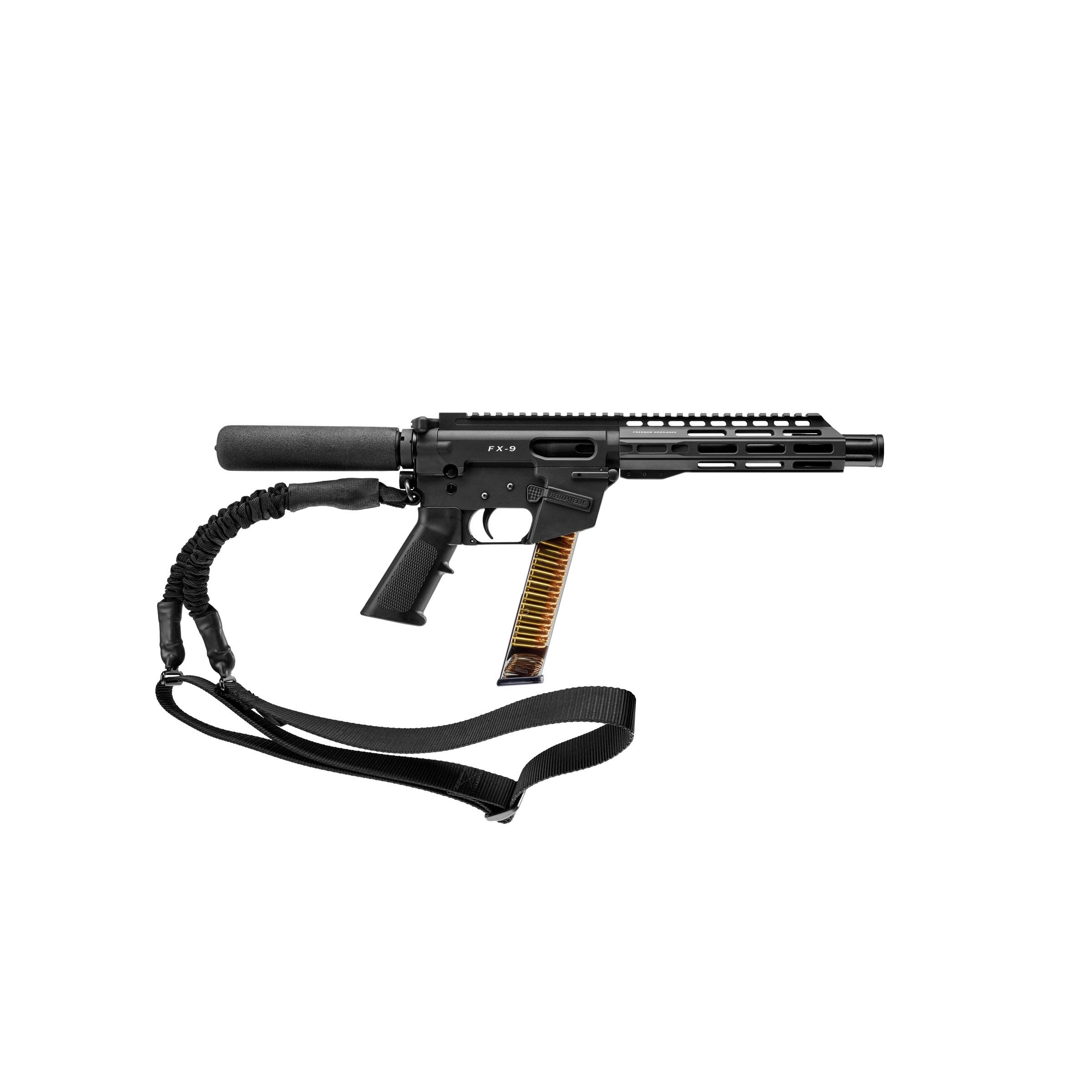 Freedom Ordnance FX9P8T 9mm 32+1 8" Black M-LOK Handguard A2 Grip - View 2