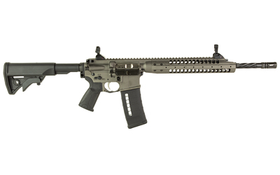 LWRCI SIX8-A5 6.8 SPC 16.1" Spiral Fluted Rifle with Skirmish Sights - Tungsten Grey, 30-Round - View 3