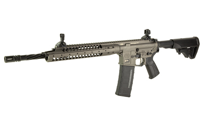 LWRCI SIX8-A5 6.8 SPC 16.1" Spiral Fluted Rifle with Skirmish Sights - Tungsten Grey, 30-Round - View 4