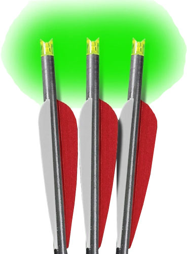 Lumenok BNECC3G 20" Barnett Headhunter Green Crescent Arrows 3-Pack - View 2
