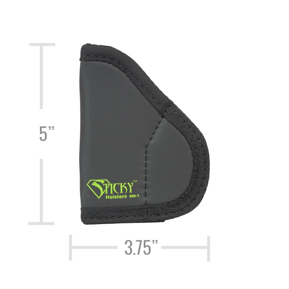 Sticky Holsters SM1NAA IWB Size 1 Black/Green Latex-Free Rubber Holster - View 2