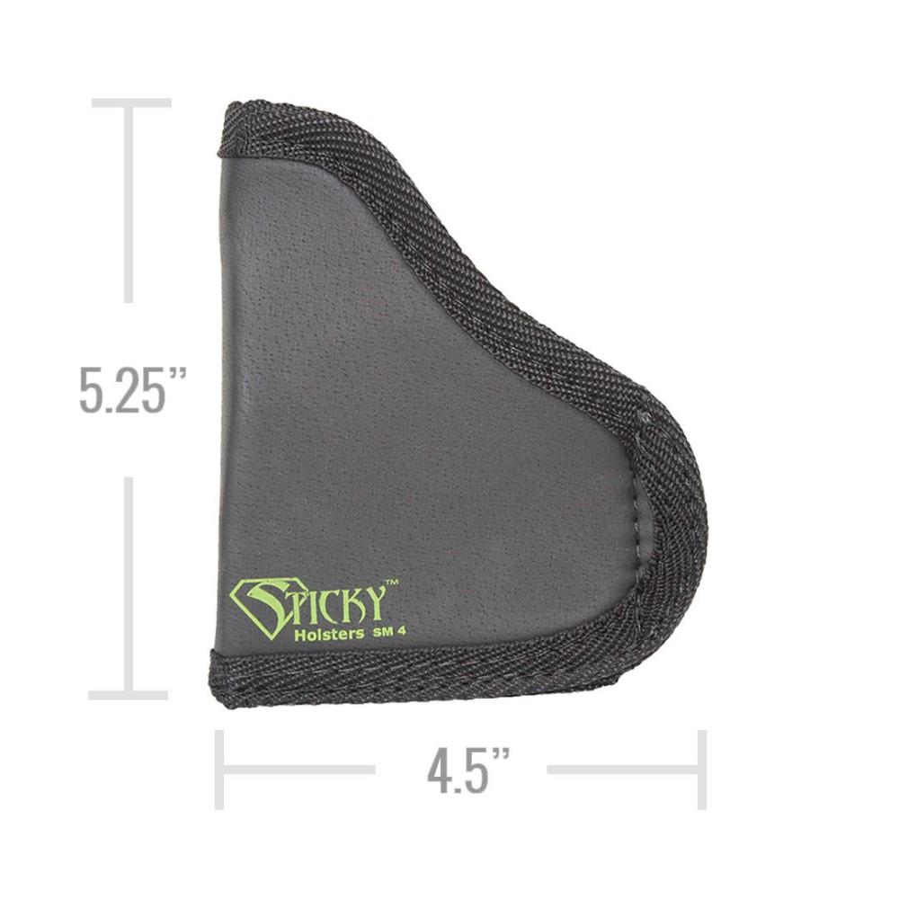 Sticky Holsters SM4 IWB Size 4 Black/Green Latex-Free Rubber Holster - View 2