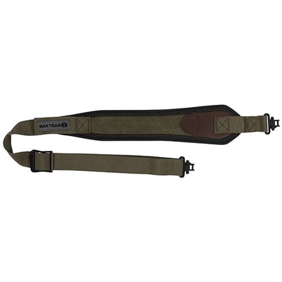 Allen 8110 Baktrak Heritage Sling Extreme Grip Back Olive Canvas & Leather Swivels Included - View 2