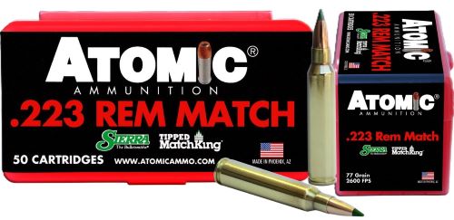 Atomic Ammunition 00452 Rifle Match 223Rem 77gr Tipped MatchKing 50/Box - View 2