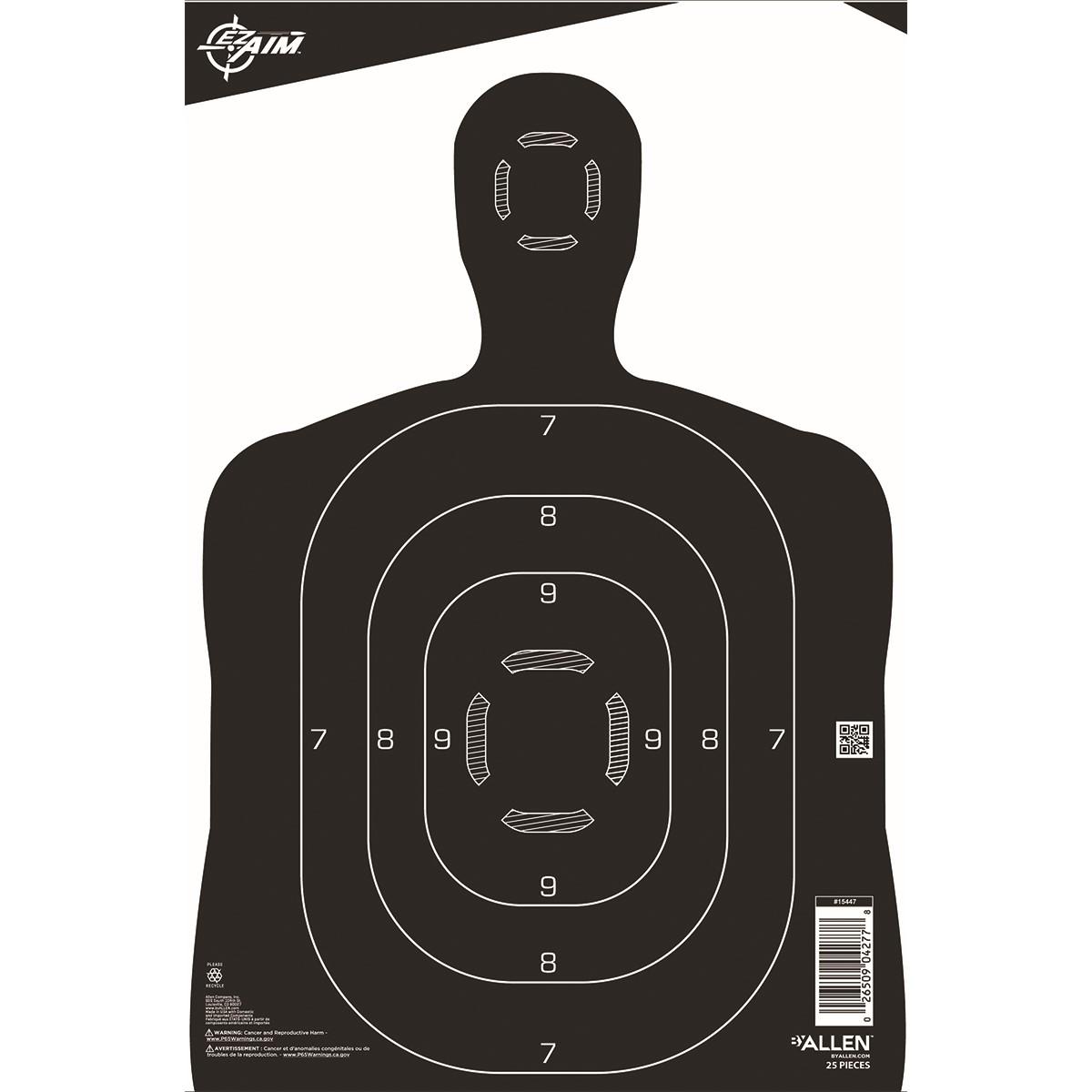 Allen EZ Aim Paper Silhouette Target 12x18 Black & - View 2