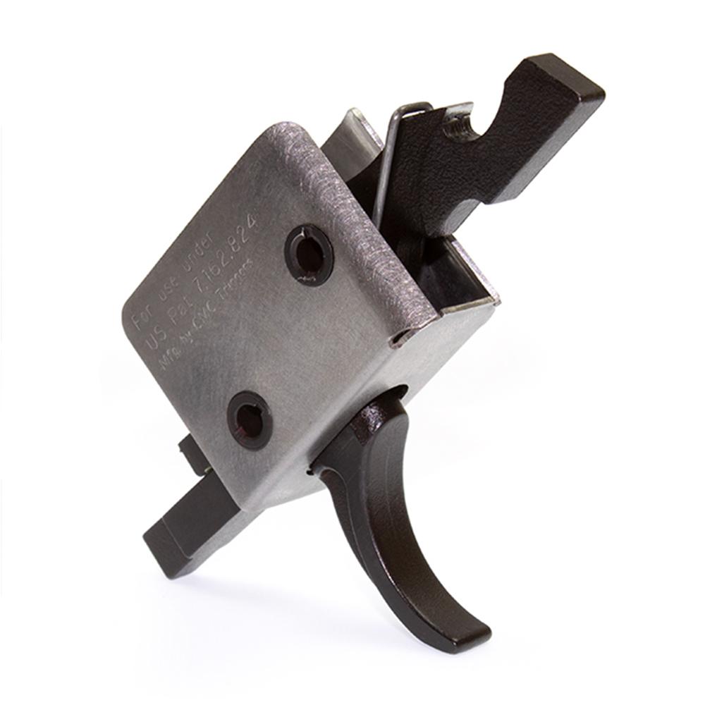 CMC Triggers 90501 AR-15 Single Stage 2.5lb Curved Trigger Silver/Black - View 2