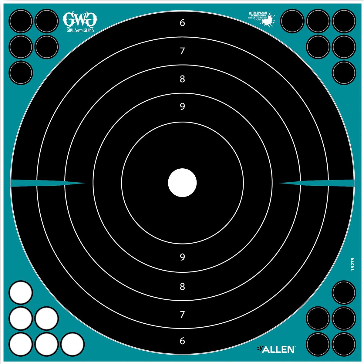 Girls Guns 15279 Bullseye Target 12 in Bright Yellow 5 Pack - View 2